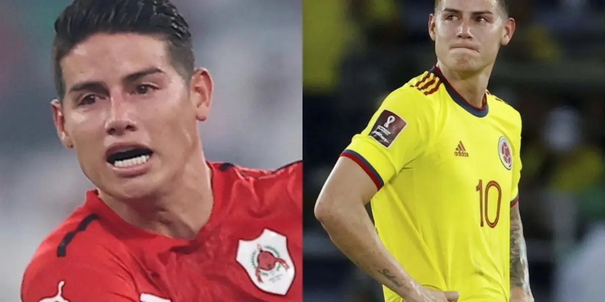 James Rodríguez luce lejos de la Selección Colombia por su situación actual en Qatar.