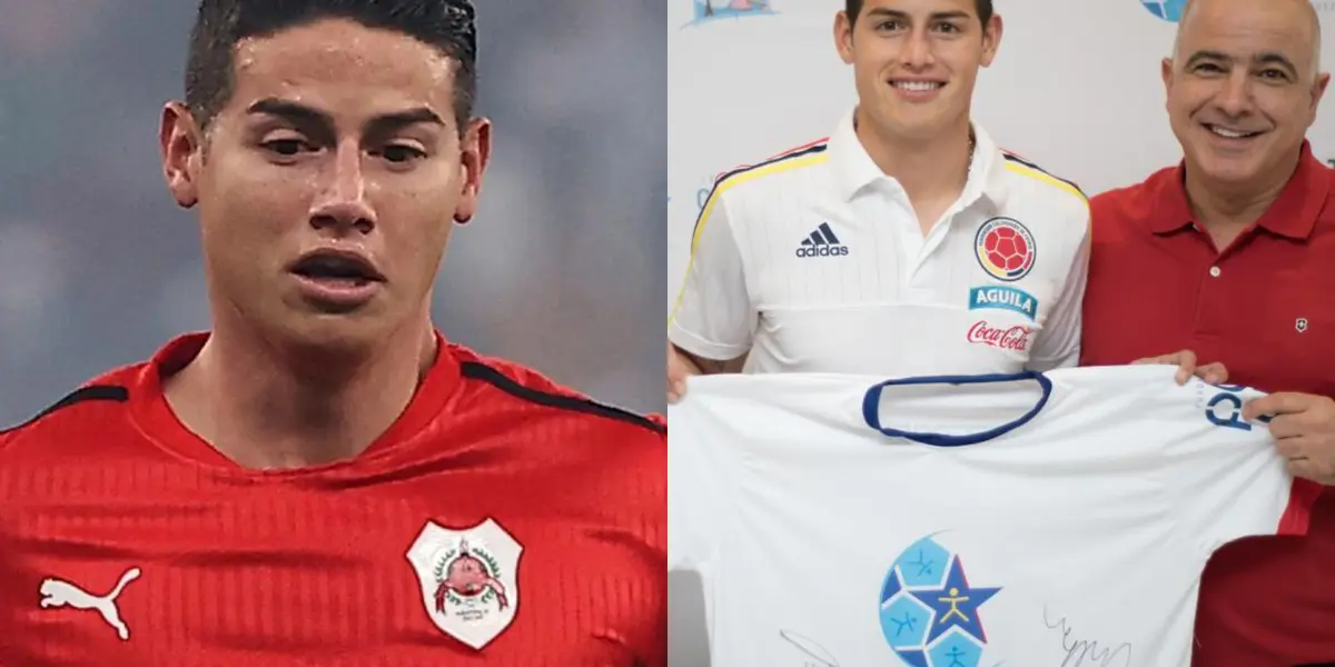 James Rodríguez no pasa por un buen momento deportivo, pese a ello no para de ayudar en Colombia.