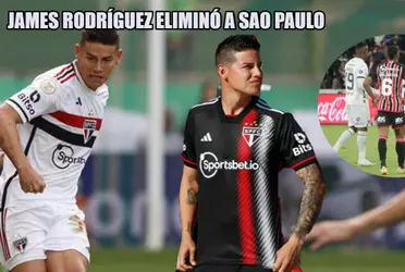James Rodríguez pasó de ser el héroe a villano en Sao Paulo de Brasil en Copa Sudamericana 
