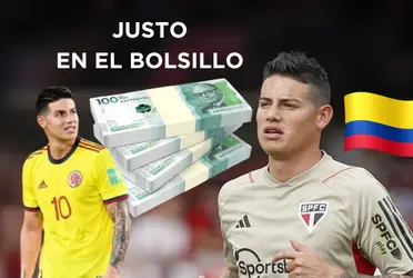 Justo en el bolsillo, se revelan los millones que perdería James Rodríguez en Colombia