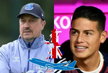 James Rodríguez podría regresar a Inglaterra, país de donde fue echado por una jugada sucia de Rafael Benítez.
