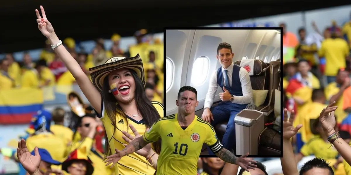 James Rodríguez reacciona al apoyo de los colombianos que lo recibieron en Ecuador.