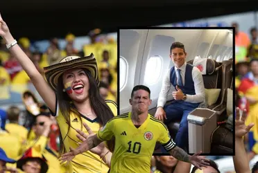 James Rodríguez reacciona al apoyo de los colombianos que lo recibieron en Ecuador.