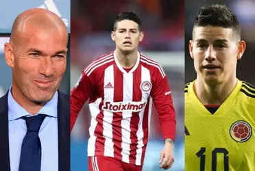 James Rodríguez recibe malas noticias en Grecia y Zinedine Zidane avisaría cuando vuelve a dirigir.