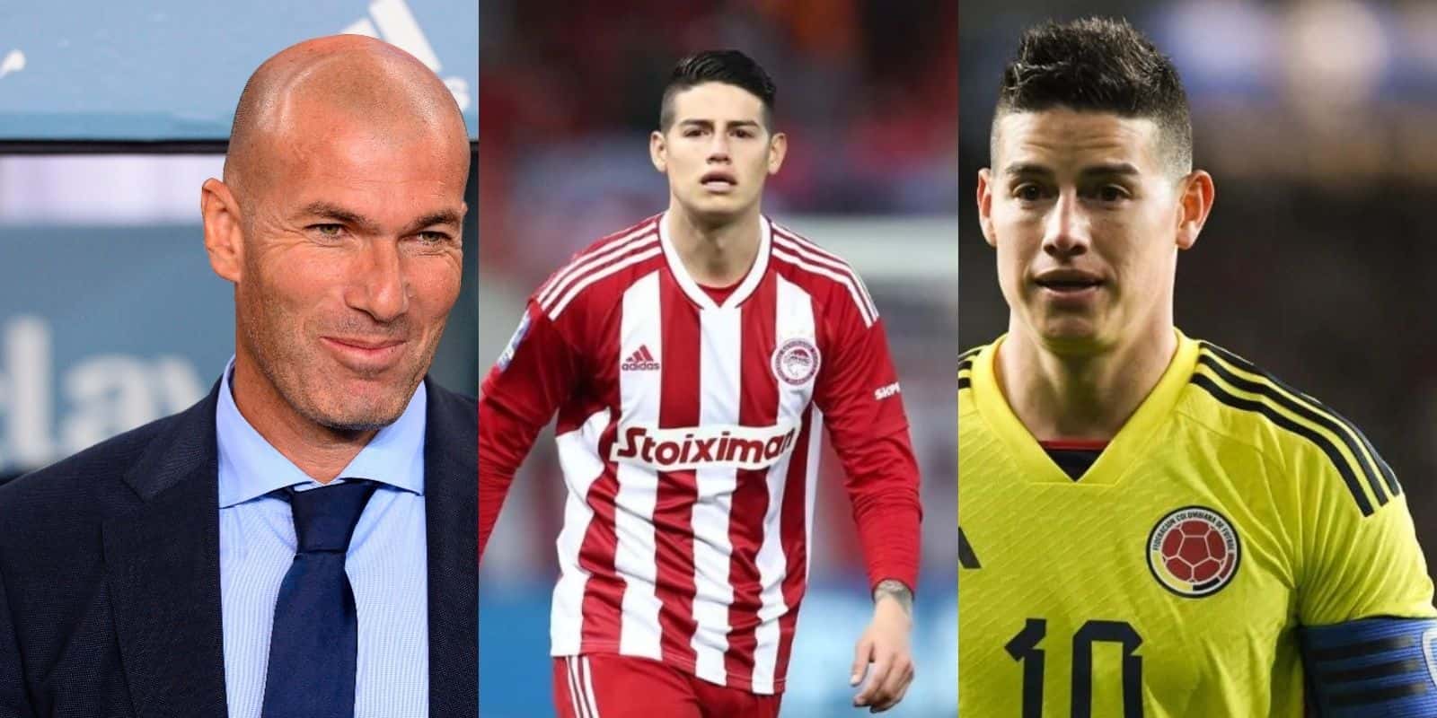 James Rodríguez recibe malas noticias en Grecia y Zinedine Zidane avisaría cuando vuelve a dirigir.