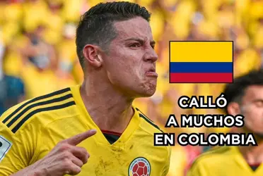 James Rodríguez recibió un inesperado mensaje de apoyo en Colombia antes de viajar a Ecuador.