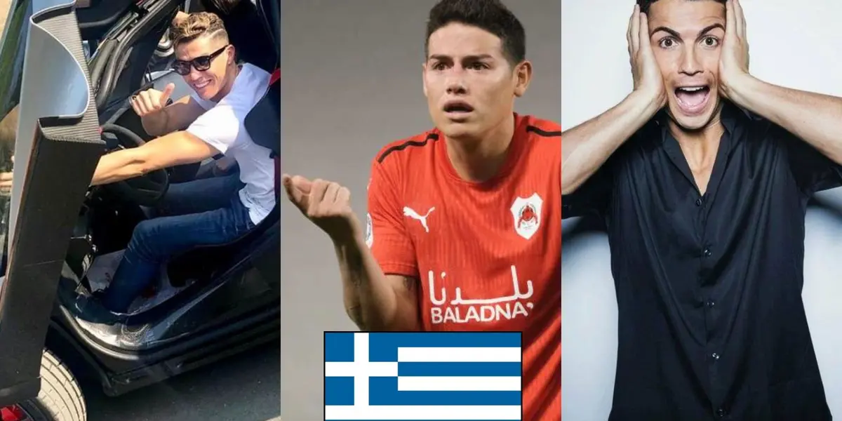 James Rodríguez se iría a jugar a Grecia, llama la atención la pírrica cifra que se pagaría por su transferencia, más barato que un carro de Cristiano Ronaldo.