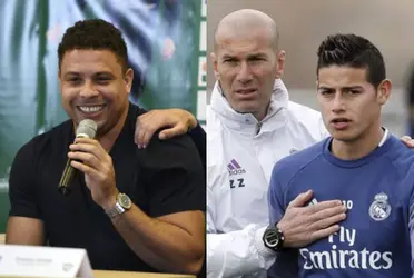 James Rodríguez no se pudo consolidar con Zinedine Zidane en el Real Madrid y Ronaldo Nazario reveló algo que jamás dijo del astro francés.