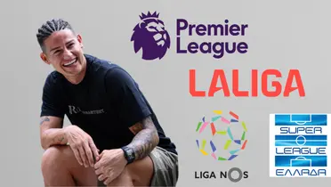 James Rodríguez sonriendo y mostrando su nuevo peinado