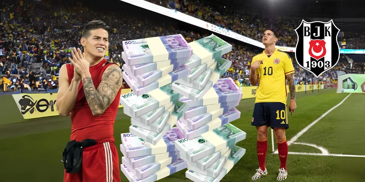 James Rodriguez suena para el Beşiktaş JK de Turquía, un tema donde la parte salarial sería fundamental.