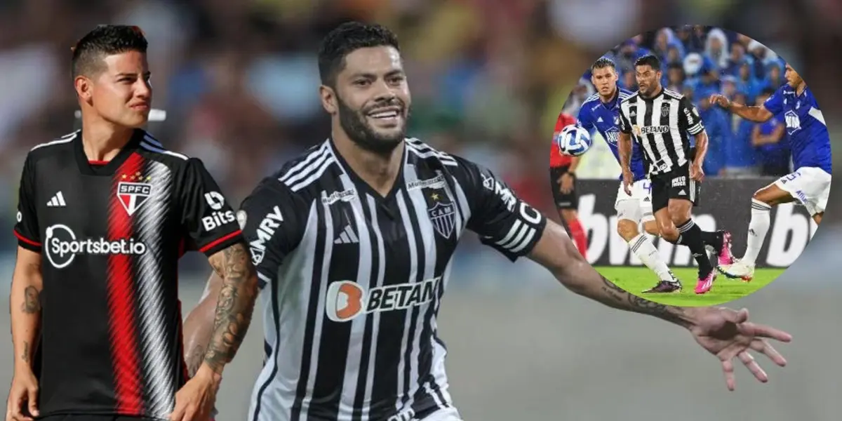 James Rodríguez tiembla porque su equipo perdió 2-0 ante Atlético Mineiro en Brasil