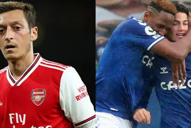 James Rodríguez toma fuerza como un nombre para reforzar al Arsenal pero de por medio se encuentra Mesut Özil, quien reaccionó ante la noticia.