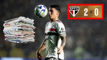 James Rodríguez tuvo un gran partido con Sao Paulo en la Copa Libertadores (Fotos: Semana, redes Sao Paulo)