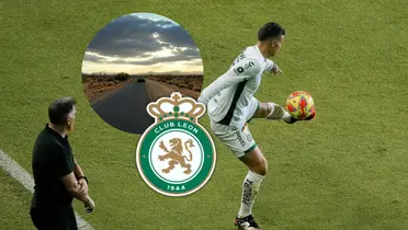 James Rodríguez y Eduardo Berizzo Foto: Club León, Escudoteca y Grok