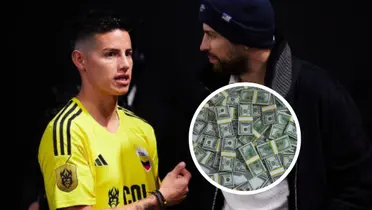 James Rodríguez y Gerard Piqué Foto: X y Pexels