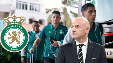 James Rodríguez y Gianni Infantino Foto: Club León y FIFA
