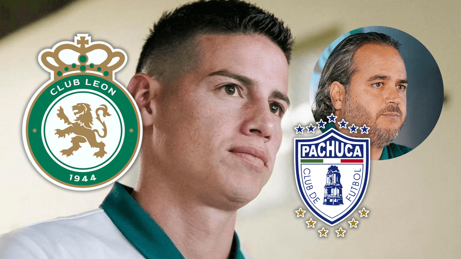 James Rodríguez y Jesús Martínez Murguía, presidente del León sobre el futuro del 10 Fotos: Club León y Escudoteca