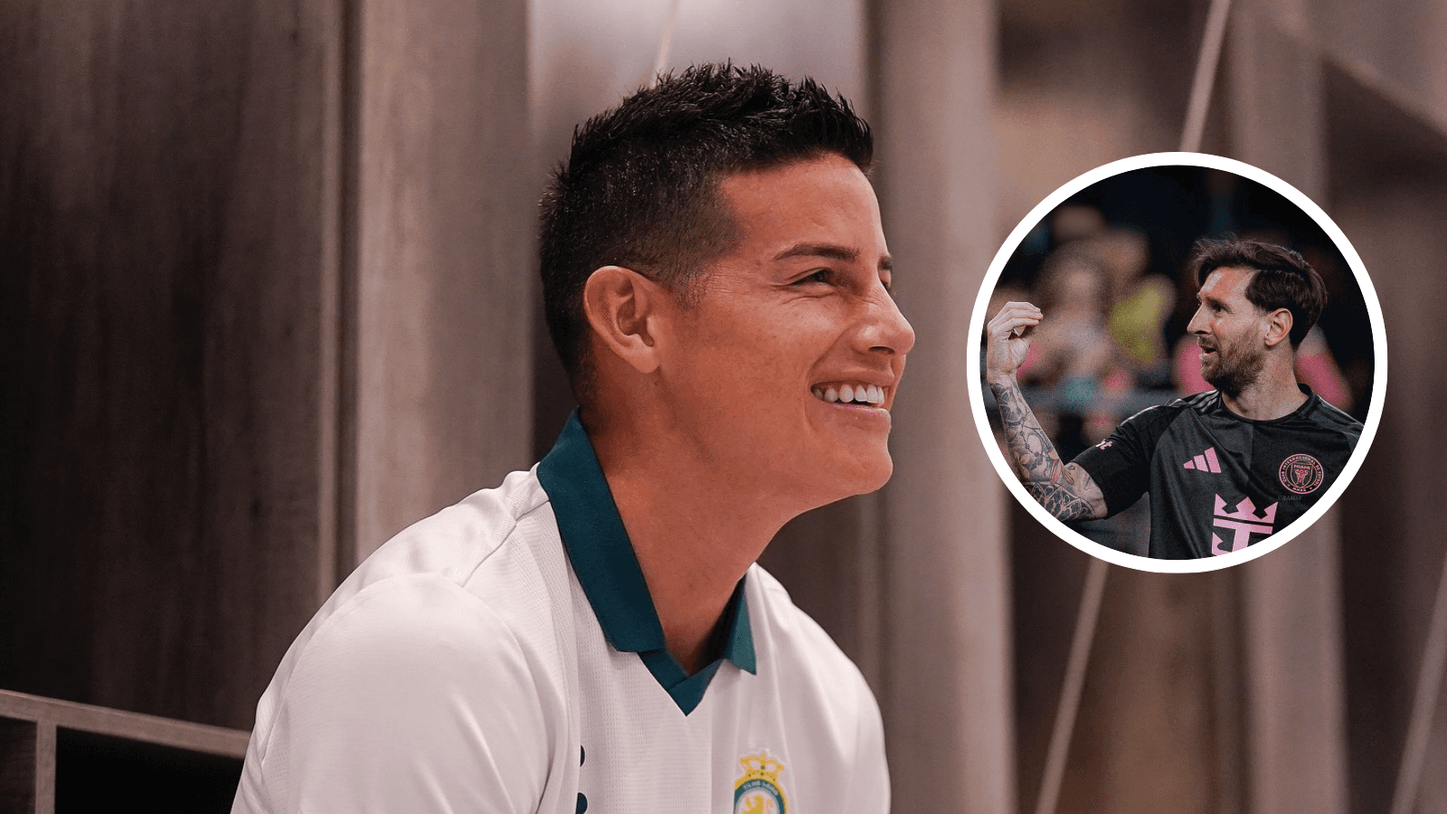 James Rodríguez y Lionel Messi Foto: Redes de James Rodríguez y X