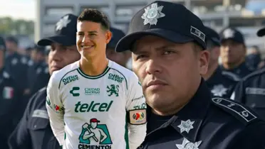 James Rodríguez y Policia Mexicana Foto: Grox y James Rodríguez Oficial