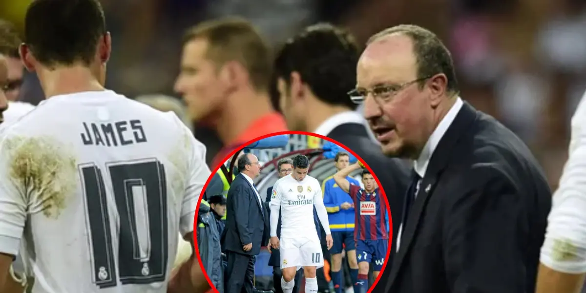 James Rodríguez y Rafa Benítez -Fotos: RCN y Pulzo