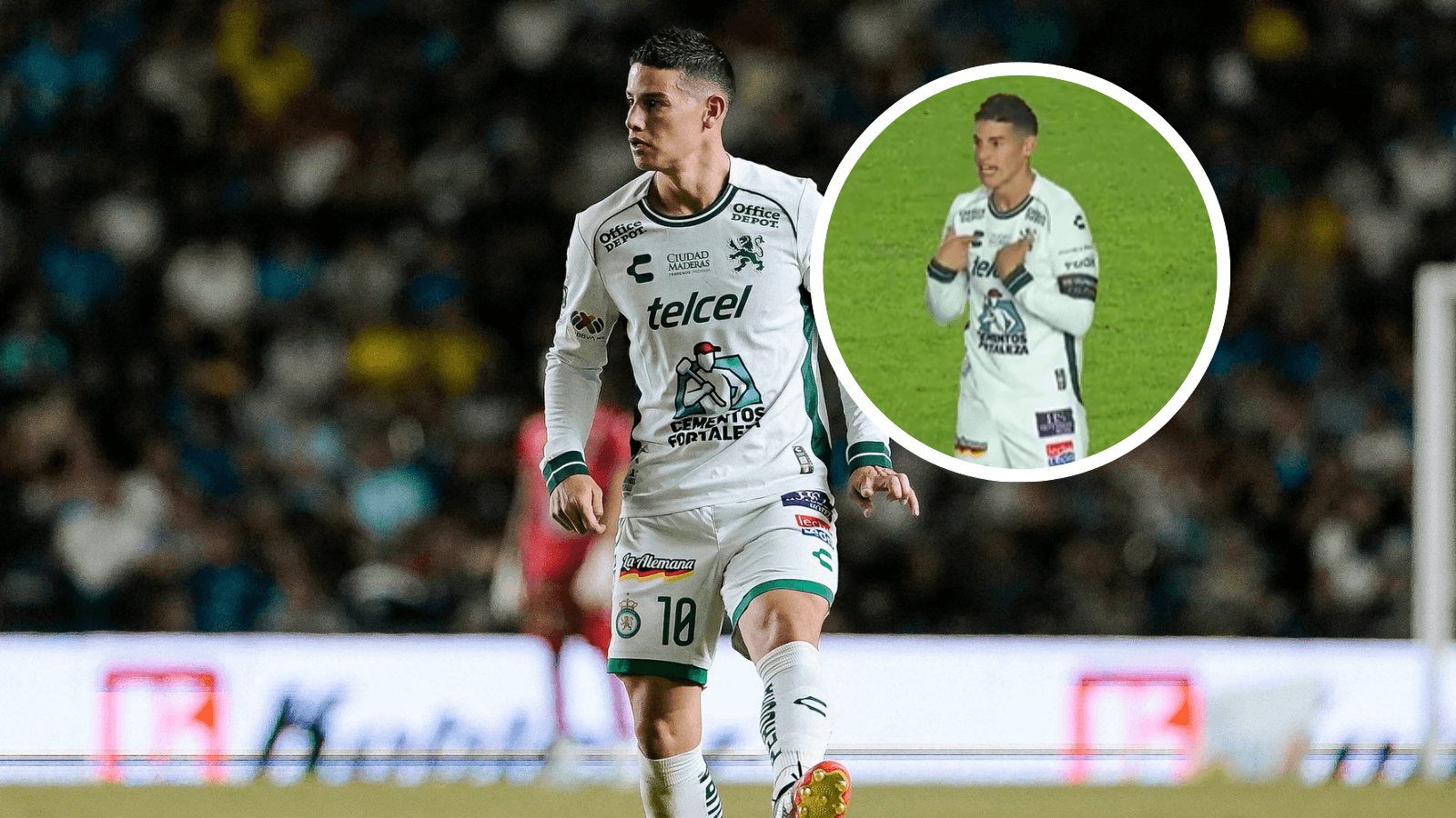 James Rodríguez y su berrinche con León en las últimas horas Foto: Captura de Caliente TV y León