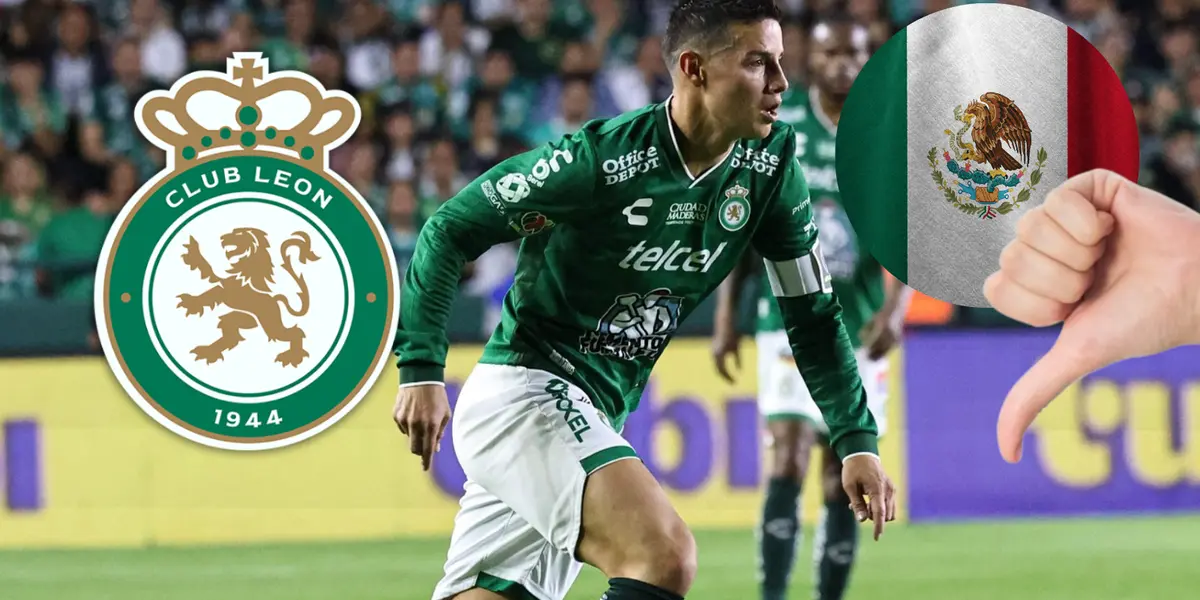 James Rodríguez y una nueva derrota con León Foto: Escudoteca, Pexels, Club León