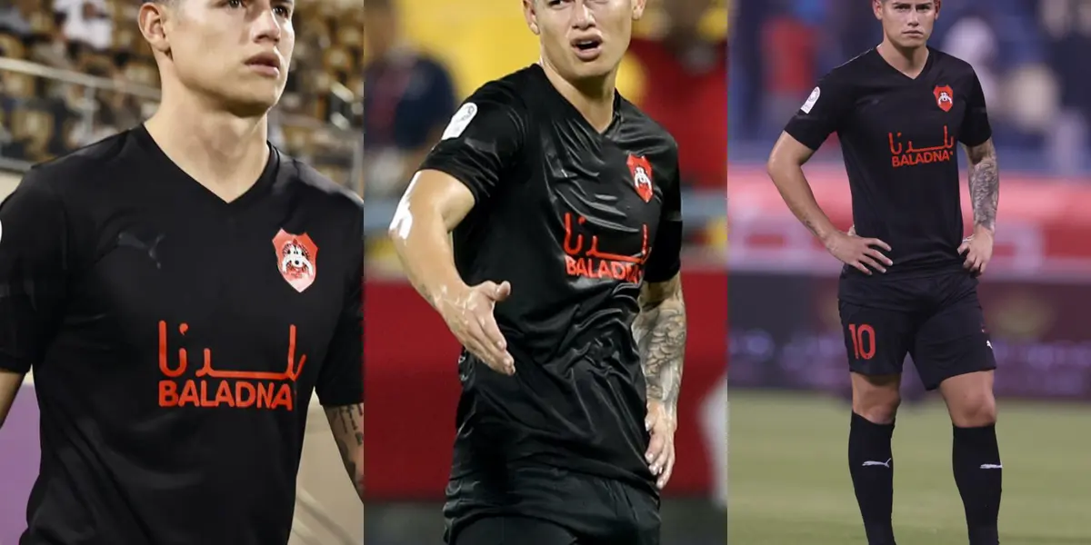 James sufrió un amargo debut en su primer partido con el Al-Rayyan SC de Qatar y las críticas no se hicieron esperar.