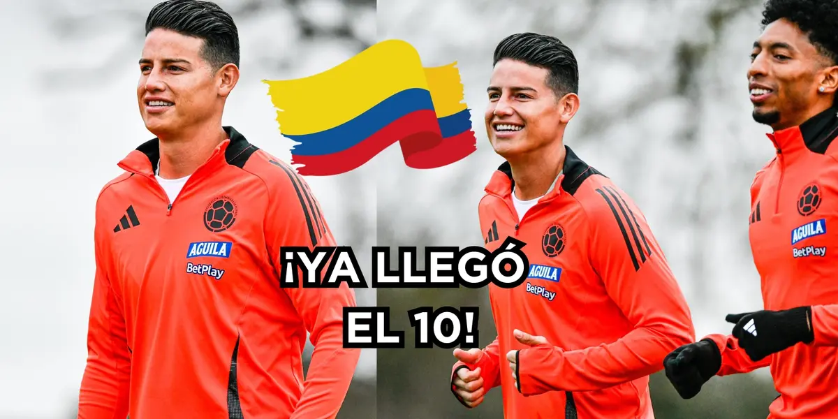 James ya está con la Selección Colombia. Foto tomada de Twitter @jamesdrodriguez.