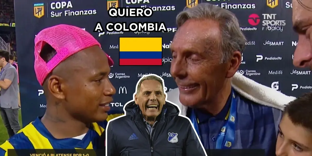 Jaminton Campaz le pidió un regalote a Miguel Ángel Russo, el profe no perdió la oportunidad para decir cuánto quiere a Colombia.