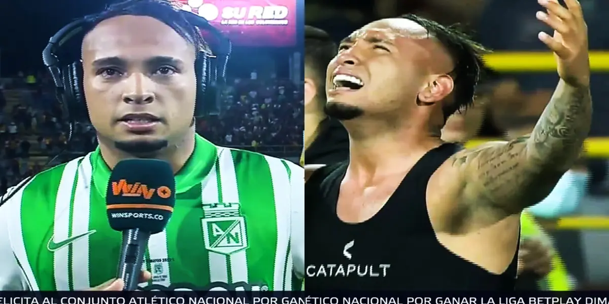 Jarlan Barrera marcó el gol del título para Atlético Nacional y se quebró al finalizar el partido.