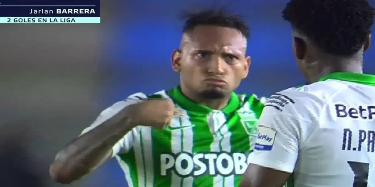 Jarlan Barrera marcó un doblete en Santa Marta y tuvo un particular gesto.