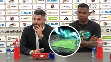 Javier Gandolfi y Alfredo Morelos dejaron las siguientes reflexiones en rueda de prensa Foto: Captura de DIMAYOR y Win Sports