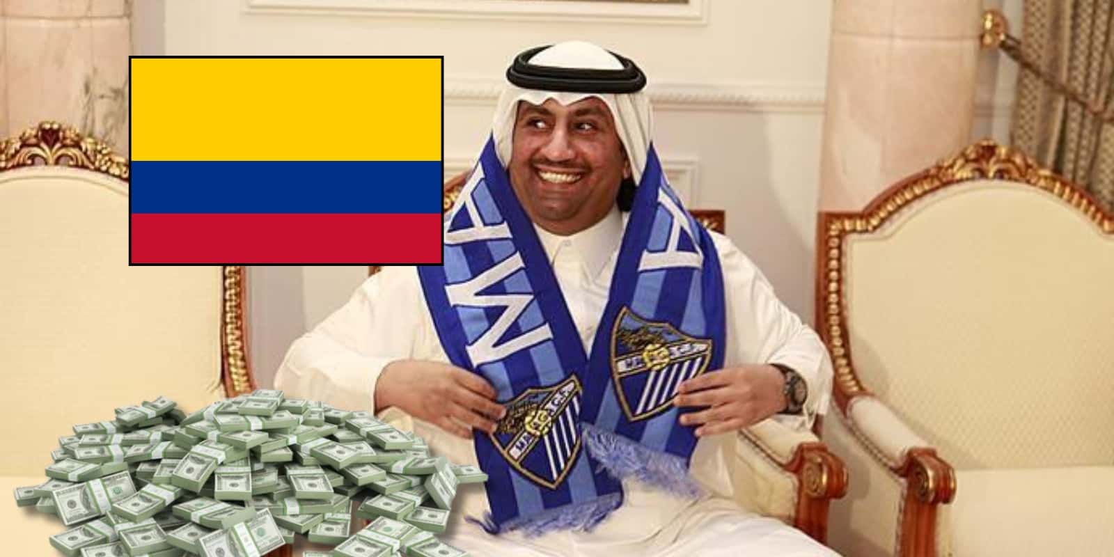 Jeque árabe. Foto de jeque árabe de El Financiero, dólares de Deposit Photos.