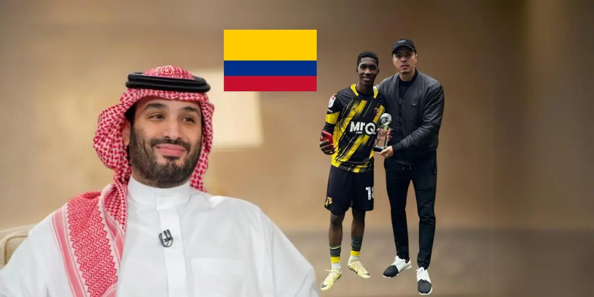 Jeque árabe y Yaser Asprilla junto a su representante