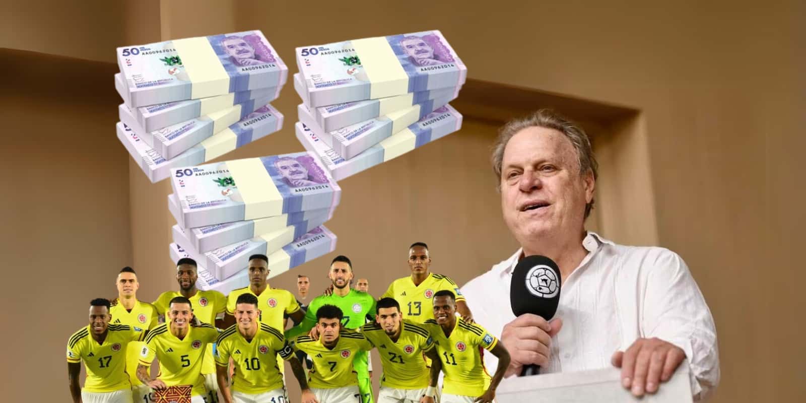 Jesurún hace importante anunció de inversión desde la FCF. Foto tomada de Caracol Radio, Fútbol Red y Shutterstock.