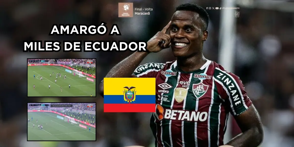 Jhon Arias campeón con Fluminense. Foto tomada de Twitter Fluminense.