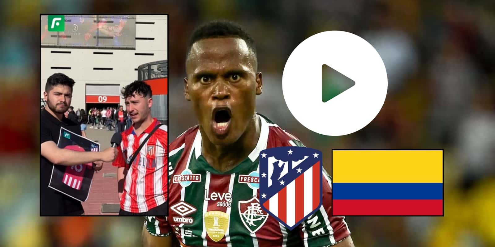 Jhon Arias celebrando un gol con el Fluminense de Brasil