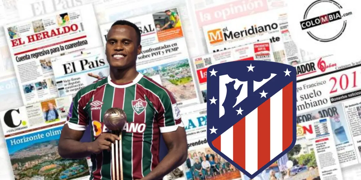 Jhon Arias con la camiseta de Fluminense