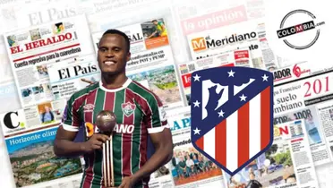 Jhon Arias con la camiseta de Fluminense