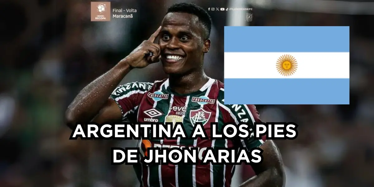 Jhon Arias es noticia en Argentina y en el mundo. Foto tomada de Arias tomada de Twitter Fluminense.