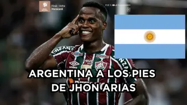 Jhon Arias es noticia en Argentina y en el mundo. Foto tomada de Arias tomada de Twitter Fluminense.