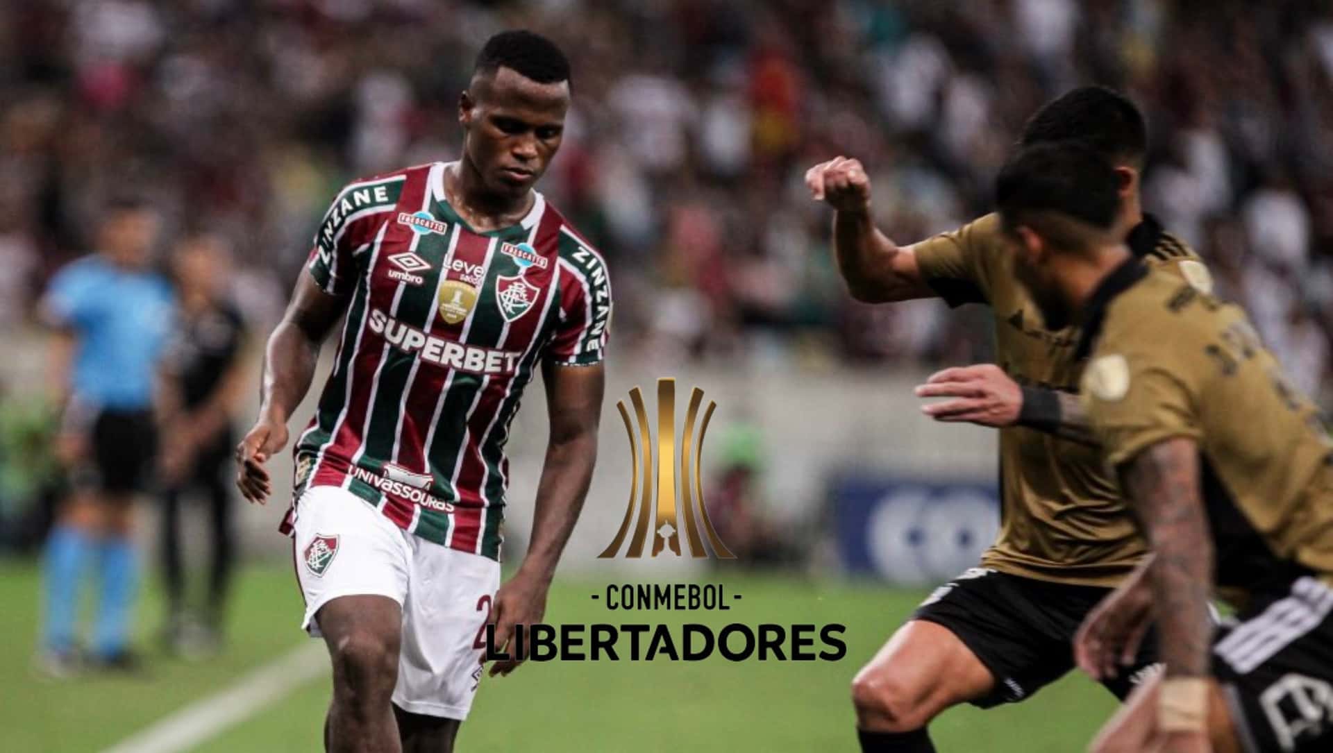 Jhon Arias jugando ante Colo Colo por la Copa Libertadores de América. FOTO: Jhon Arias - 'X'
