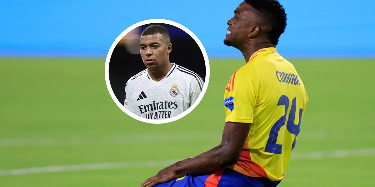 Jhon Córdoba y Kylian Mbappé Foto: Radioactiva y Goal