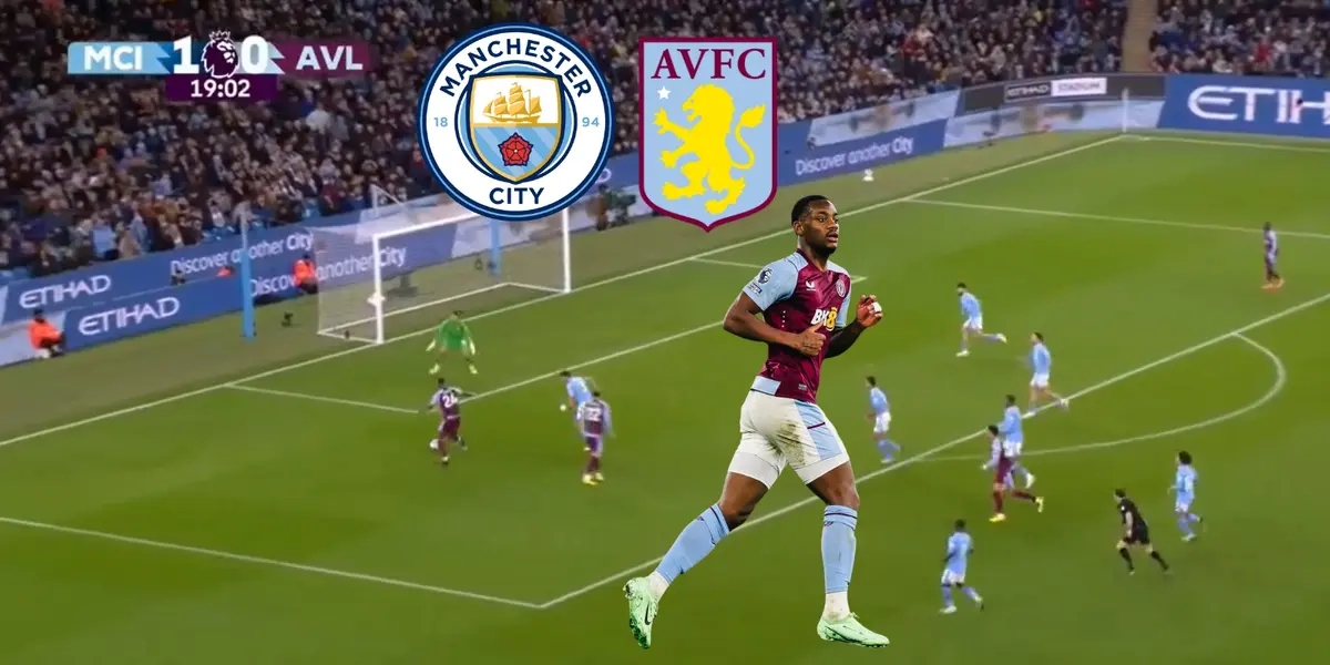 Jhon Jáder Durán anotó contra el Aston Villa. Foto tomada de captura de pantalla de ESPN y Gol Caracol