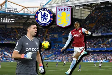 Jhon Jáder Durán estuvo en el partido del Aston Villa contra el Chelsea.