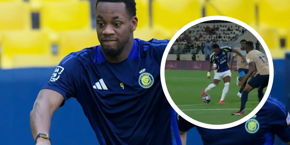 Jhon Jader Durán marcó con Al Nassr y respondió así a quienes lo criticaban. (VIDEO) Foto: Al Nassr y Captura de Win Sports
