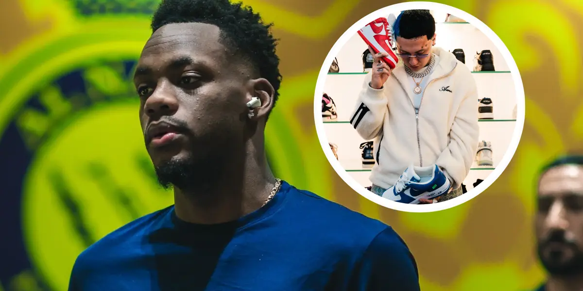 Jhon Jader Durán y Blessd Foto: Al Nassr y Blessd