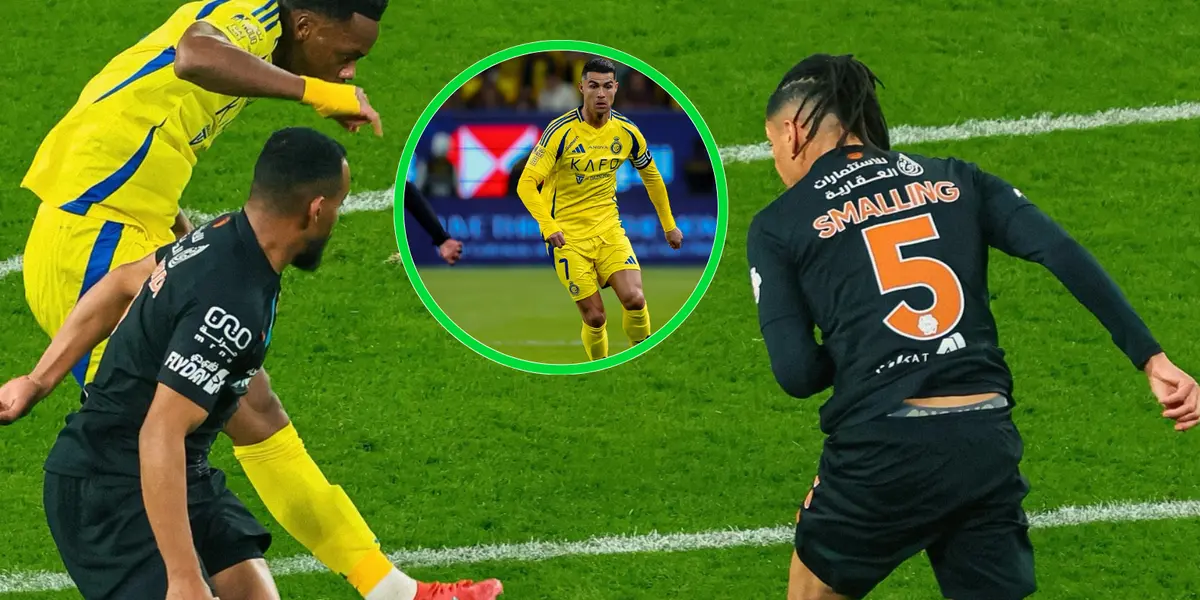 Jhon Jader Durán y Cristiano Ronaldo Foto: Al Nassr