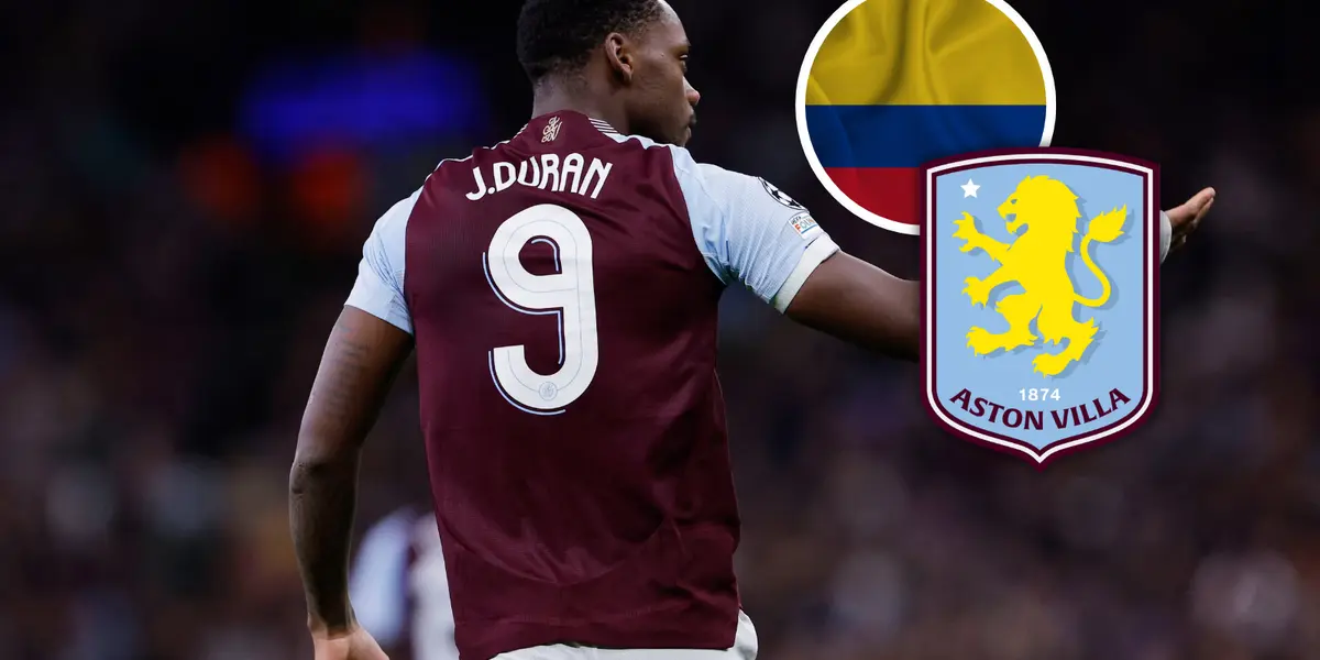 Jhon Jader Durán y su paso por el Aston Villa Foto: Aston Villa, Pexels y Escudoteca