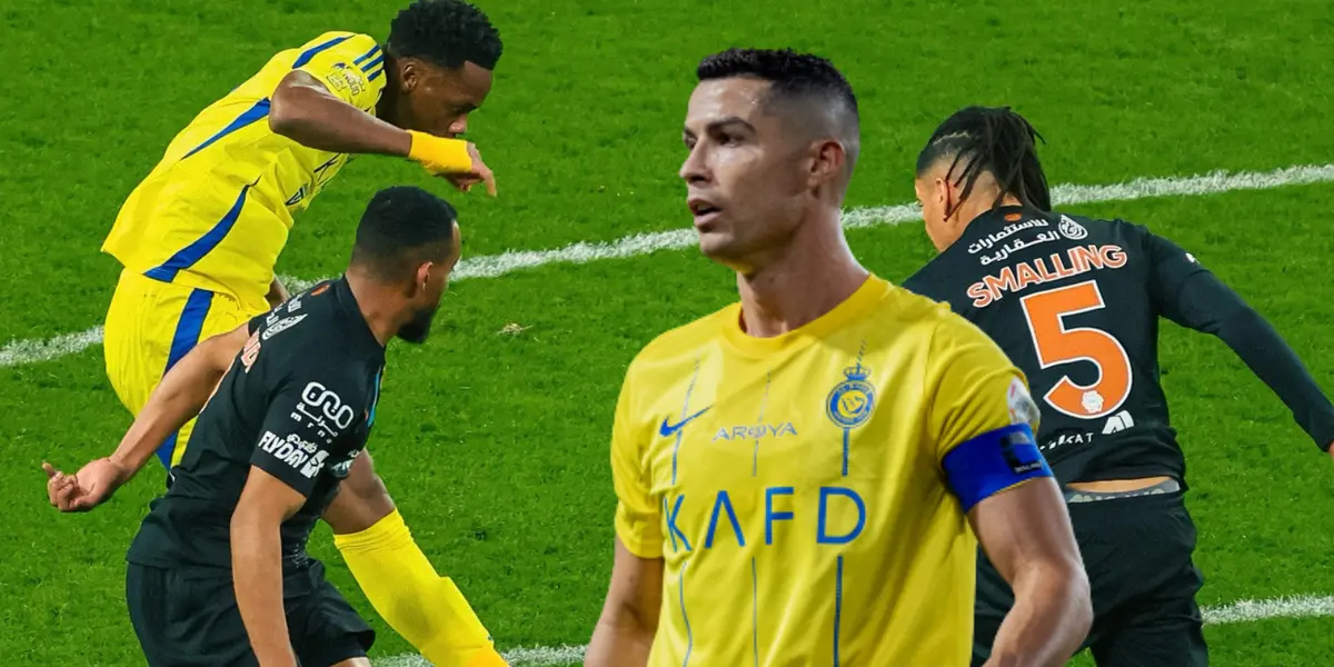 Jhon Jader Durán y su primer gol en Arabia Foto: Al Nassr y Cristiano